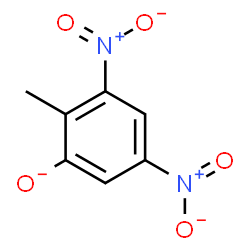 ChemSpider 2D Image | 2-Methyl-3,5-dinitrophenolate | C7H5N2O5