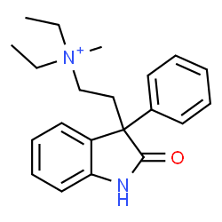 ChemSpider 2D Image | N,N-Diethyl-N-methyl-2-(2-oxo-3-phenyl-2,3-dihydro-1H-indol-3-yl)ethanaminium | C21H27N2O