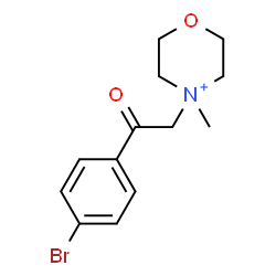 ChemSpider 2D Image | 4-[2-(4-Bromophenyl)-2-oxoethyl]-4-methylmorpholin-4-ium | C13H17BrNO2