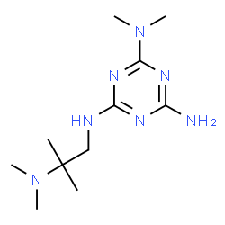 ChemSpider 2D Image | N~4~-[2-(Dimethylamino)-2-methylpropyl]-N~2~,N~2~-dimethyl-1,3,5-triazine-2,4,6-triamine | C11H23N7