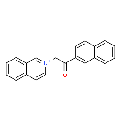 ChemSpider 2D Image | 2-[2-(2-Naphthyl)-2-oxoethyl]isoquinolinium | C21H16NO