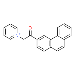 ChemSpider 2D Image | 1-[2-Oxo-2-(3-phenanthryl)ethyl]pyridinium | C21H16NO