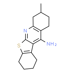 ChemSpider 2D Image | 8-Methyl-1,2,3,4,7,8,9,10-octahydro[1]benzothieno[2,3-b]quinolin-11-amine | C16H20N2S