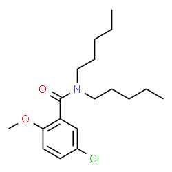 ChemSpider 2D Image | 5-Chloro-2-methoxy-N,N-dipentylbenzamide | C18H28ClNO2