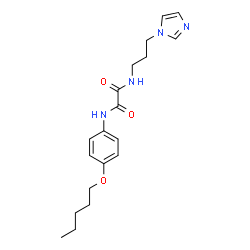 ChemSpider 2D Image | N-[3-(1H-Imidazol-1-yl)propyl]-N'-[4-(pentyloxy)phenyl]ethanediamide | C19H26N4O3