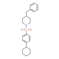 ChemSpider 2D Image | 4-Benzyl-1-[(4-cyclohexylphenyl)sulfonyl]piperidine | C24H31NO2S