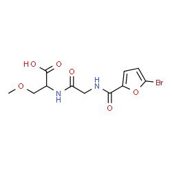 ChemSpider 2D Image | N-(5-Bromo-2-furoyl)glycyl-O-methylserine | C11H13BrN2O6