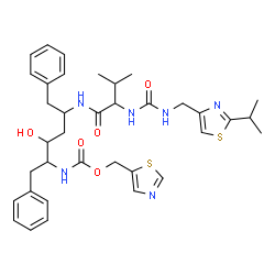 ChemSpider 2D Image | N-(4-Hydroxy-1,6-diphenyl-5-{[(1,3-thiazol-5-ylmethoxy)carbonyl]amino}-2-hexanyl)-N~2~-{[(2-isopropyl-1,3-thiazol-4-yl)methyl]carbamoyl}valinamide | C36H46N6O5S2