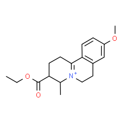 ChemSpider 2D Image | 3-(Ethoxycarbonyl)-9-methoxy-4-methyl-1,2,3,4,6,7-hexahydropyrido[2,1-a]isoquinolinium | C18H24NO3