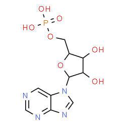 ChemSpider 2D Image | 7-(5-O-Phosphonopentofuranosyl)-7H-purine | C10H13N4O7P