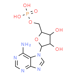 ChemSpider 2D Image | 7-(5-O-Phosphonopentofuranosyl)-7H-purin-6-amine | C10H14N5O7P