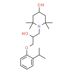ChemSpider 2D Image | 1-[2-Hydroxy-3-(2-isopropylphenoxy)propyl]-2,2,6,6-tetramethyl-4-piperidinol | C21H35NO3