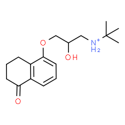 ChemSpider 2D Image | (+-)-5-[3-(tert-butylammonio)-2-hydroxypropoxy]-3,4-dihydronaphthalen-1(2H)-one(1+) | C17H26NO3