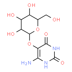 ChemSpider 2D Image | 6-Amino-2,4-dioxo-1,2,3,4-tetrahydro-5-pyrimidinyl hexopyranoside | C10H15N3O8