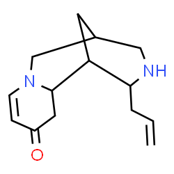 ChemSpider 2D Image | 12-Allyl-7,11-diazatricyclo[7.3.1.0~2,7~]tridec-5-en-4-one | C14H20N2O