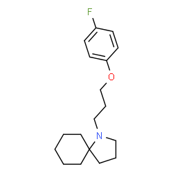 ChemSpider 2D Image | 1-[3-(4-Fluorophenoxy)propyl]-1-azaspiro[4.5]decane | C18H26FNO