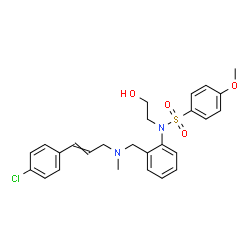 ChemSpider 2D Image | N-(2-{[(4-Chlorocinnamyl)(methyl)amino]methyl}phenyl)-N-(2-hydroxyethyl)-4-methoxybenzenesulfonamide | C26H29ClN2O4S