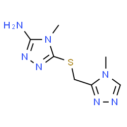 ChemSpider 2D Image | 4-Methyl-5-{[(4-methyl-4H-1,2,4-triazol-3-yl)methyl]sulfanyl}-4H-1,2,4-triazol-3-amine | C7H11N7S