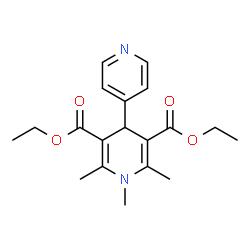 ChemSpider 2D Image | Diethyl 1,2,6-trimethyl-1,4-dihydro-4,4'-bipyridine-3,5-dicarboxylate | C19H24N2O4