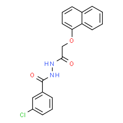 ChemSpider 2D Image | 3-Chloro-N'-[(1-naphthyloxy)acetyl]benzohydrazide | C19H15ClN2O3