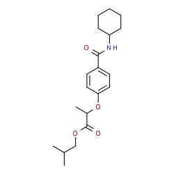 ChemSpider 2D Image | Isobutyl 2-[4-(cyclohexylcarbamoyl)phenoxy]propanoate | C20H29NO4