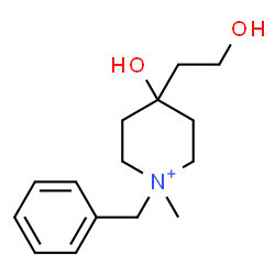 ChemSpider 2D Image | 1-Benzyl-4-hydroxy-4-(2-hydroxyethyl)-1-methylpiperidinium | C15H24NO2