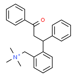 ChemSpider 2D Image | N,N,N-Trimethyl[2-(3-oxo-1,3-diphenylpropyl)phenyl]methanaminium | C25H28NO