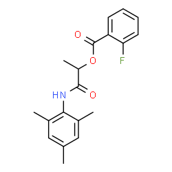 ChemSpider 2D Image | 1-(Mesitylamino)-1-oxo-2-propanyl 2-fluorobenzoate | C19H20FNO3