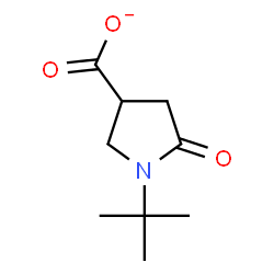 ChemSpider 2D Image | 1-(2-Methyl-2-propanyl)-5-oxo-3-pyrrolidinecarboxylate | C9H14NO3