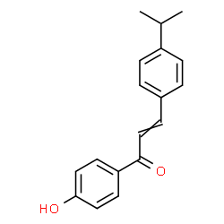 ChemSpider 2D Image | 1-(4-Hydroxyphenyl)-3-(4-isopropylphenyl)-2-propen-1-one | C18H18O2