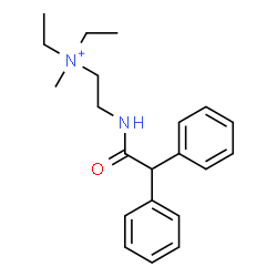 ChemSpider 2D Image | 2-[(Diphenylacetyl)amino]-N,N-diethyl-N-methylethanaminium | C21H29N2O