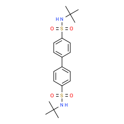 ChemSpider 2D Image | N,N'-Bis(2-methyl-2-propanyl)-4,4'-biphenyldisulfonamide | C20H28N2O4S2