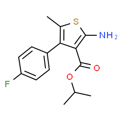 ChemSpider 2D Image | Isopropyl 2-amino-4-(4-fluorophenyl)-5-methyl-3-thiophenecarboxylate | C15H16FNO2S