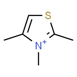 ChemSpider 2D Image | 2,3,4-Trimethyl-1,3-thiazol-3-ium | C6H10NS