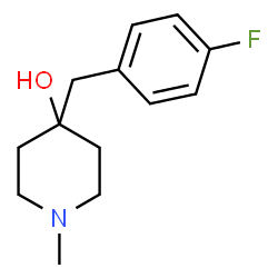 ChemSpider 2D Image | 4-(4-Fluorobenzyl)-1-methyl-4-piperidinol | C13H18FNO