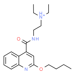ChemSpider 2D Image | 2-{[(2-Butoxy-4-quinolinyl)carbonyl]amino}-N,N-diethylethanaminium | C20H30N3O2