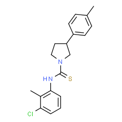 ChemSpider 2D Image | N-(3-Chloro-2-methylphenyl)-3-(4-methylphenyl)-1-pyrrolidinecarbothioamide | C19H21ClN2S