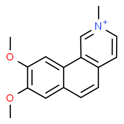 ChemSpider 2D Image | 8,9-Dimethoxy-2-methylbenzo[h]isoquinolinium | C16H16NO2