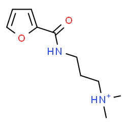 ChemSpider 2D Image | 3-(2-Furoylamino)-N,N-dimethyl-1-propanaminium | C10H17N2O2