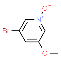 ChemSpider 2D Image | 3-Bromo-5-methoxypyridine 1-oxide | C6H6BrNO2