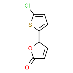 ChemSpider 2D Image | 5-(5-Chloro-2-thienyl)-2(5H)-furanone | C8H5ClO2S