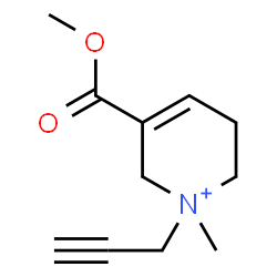 ChemSpider 2D Image | 5-(Methoxycarbonyl)-1-methyl-1-(2-propyn-1-yl)-1,2,3,6-tetrahydropyridinium | C11H16NO2