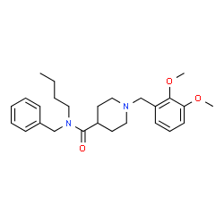 ChemSpider 2D Image | N-Benzyl-N-butyl-1-(2,3-dimethoxybenzyl)-4-piperidinecarboxamide | C26H36N2O3