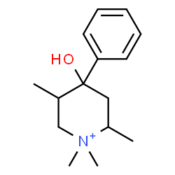 ChemSpider 2D Image | 4-Hydroxy-1,1,2,5-tetramethyl-4-phenylpiperidinium | C15H24NO