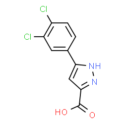 ChemSpider 2D Image | 5-(3,4-Dichlorophenyl)-1H-pyrazole-3-carboxylic acid | C10H6Cl2N2O2