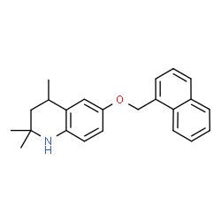 ChemSpider 2D Image | 2,2,4-Trimethyl-6-(1-naphthylmethoxy)-1,2,3,4-tetrahydroquinoline | C23H25NO