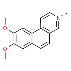 ChemSpider 2D Image | 8,9-Dimethoxy-3-methylbenzo[f]isoquinolinium | C16H16NO2