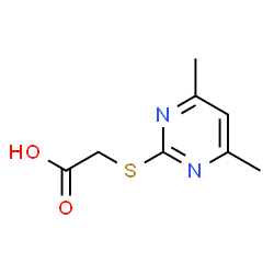 ChemSpider 2D Image | 2-(4,6-dimethylpyrimidin-2-ylthio)acetic acid | C8H10N2O2S