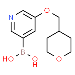ChemSpider 2D Image | [5-(Tetrahydro-2H-pyran-4-ylmethoxy)-3-pyridinyl]boronic acid | C11H16BNO4