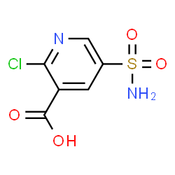 ChemSpider 2D Image | 2-Chloro-5-sulfamoylnicotinic acid | C6H5ClN2O4S